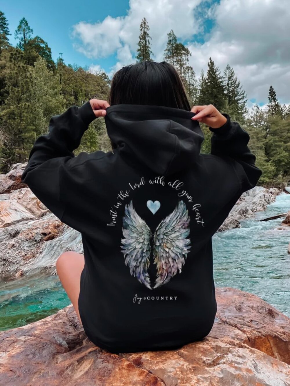 Angel Wings (2-Sided Front & Back Print) - Unisex Zip-Up Hoodie Sweatshirt
